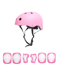 Kinder multisport helm- en beschermerset voor fietsen, skateboarden en rolschaatsen